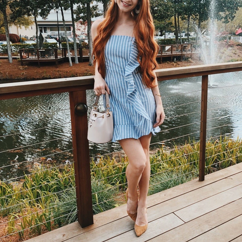 Essue Stripes & Ruffles Dress